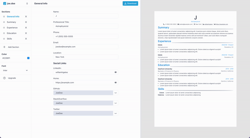 Resume template